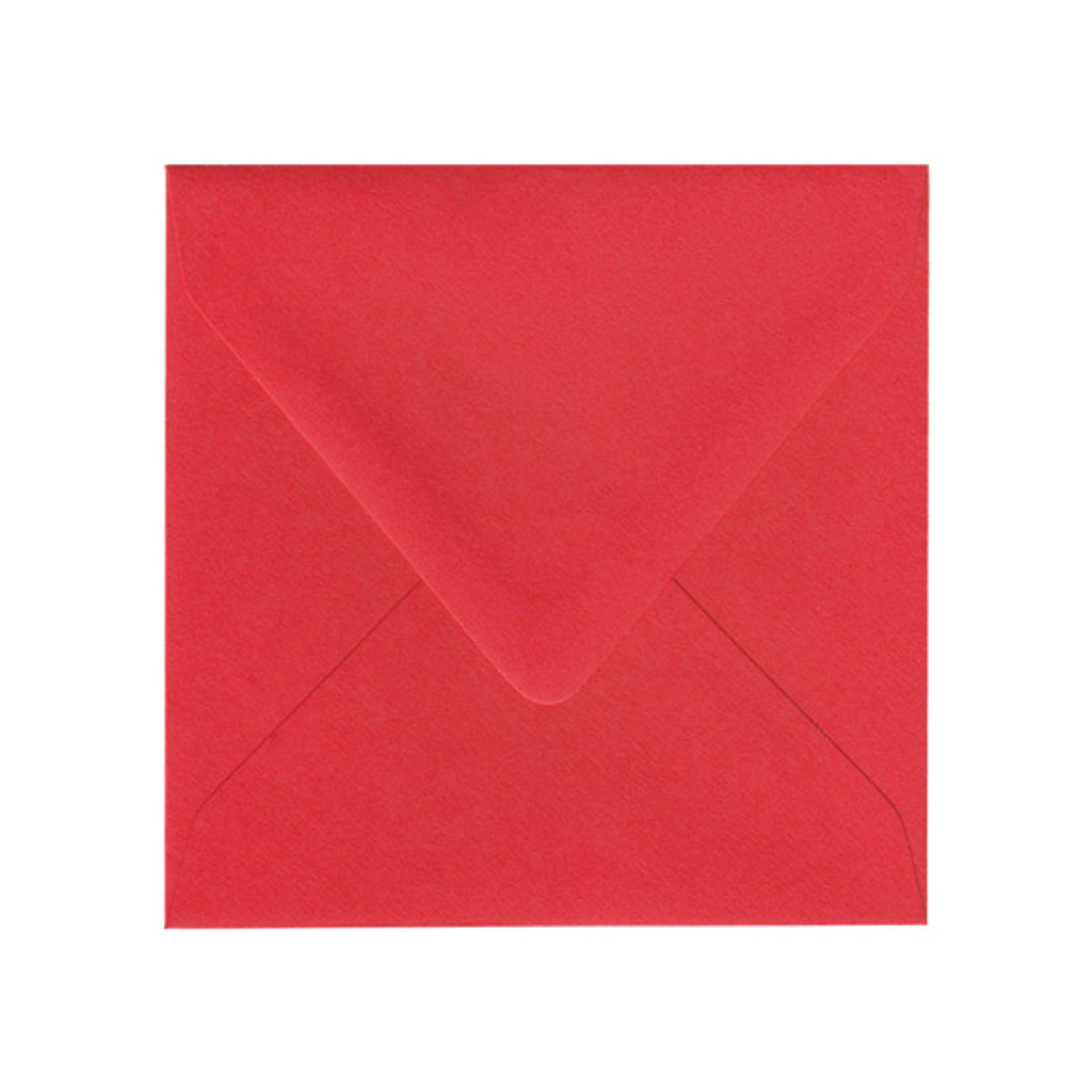 6.5 SQ Euro Flap Bright Red Envelope