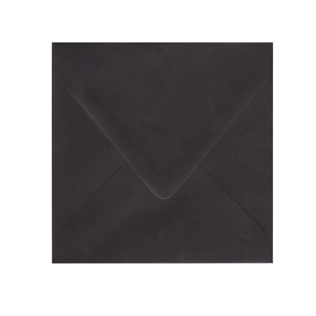 6.5 SQ Euro Flap Ebony Black Envelope