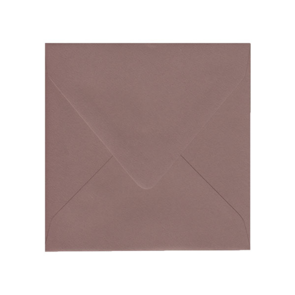 6.5 SQ Euro Flap Nubuck Brown Envelope