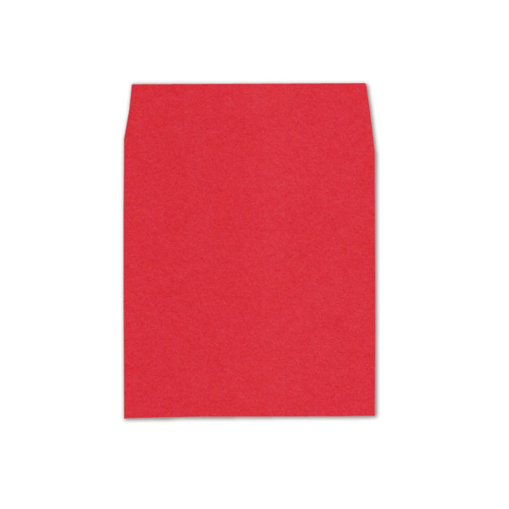 6.5 SQ Square Flap Envelope Liners Bright Red