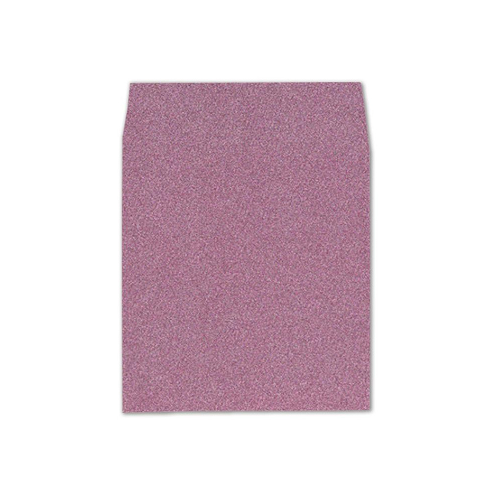 6.5 SQ Square Flap Envelope Liners Glitter Pink Sapphire