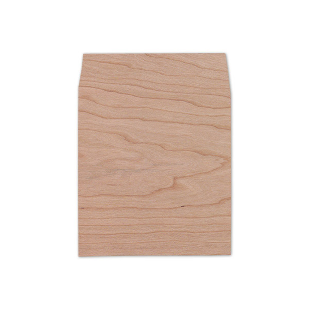 6.5 SQ Square Flap Envelope Liners Real Wood Cherry