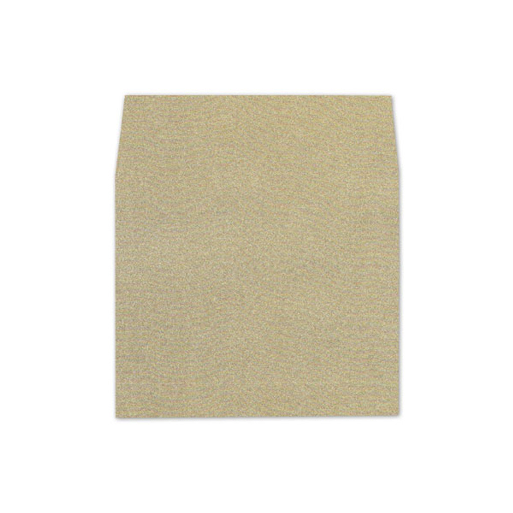 A7 Square Flap Envelope Liners Glitter Gold