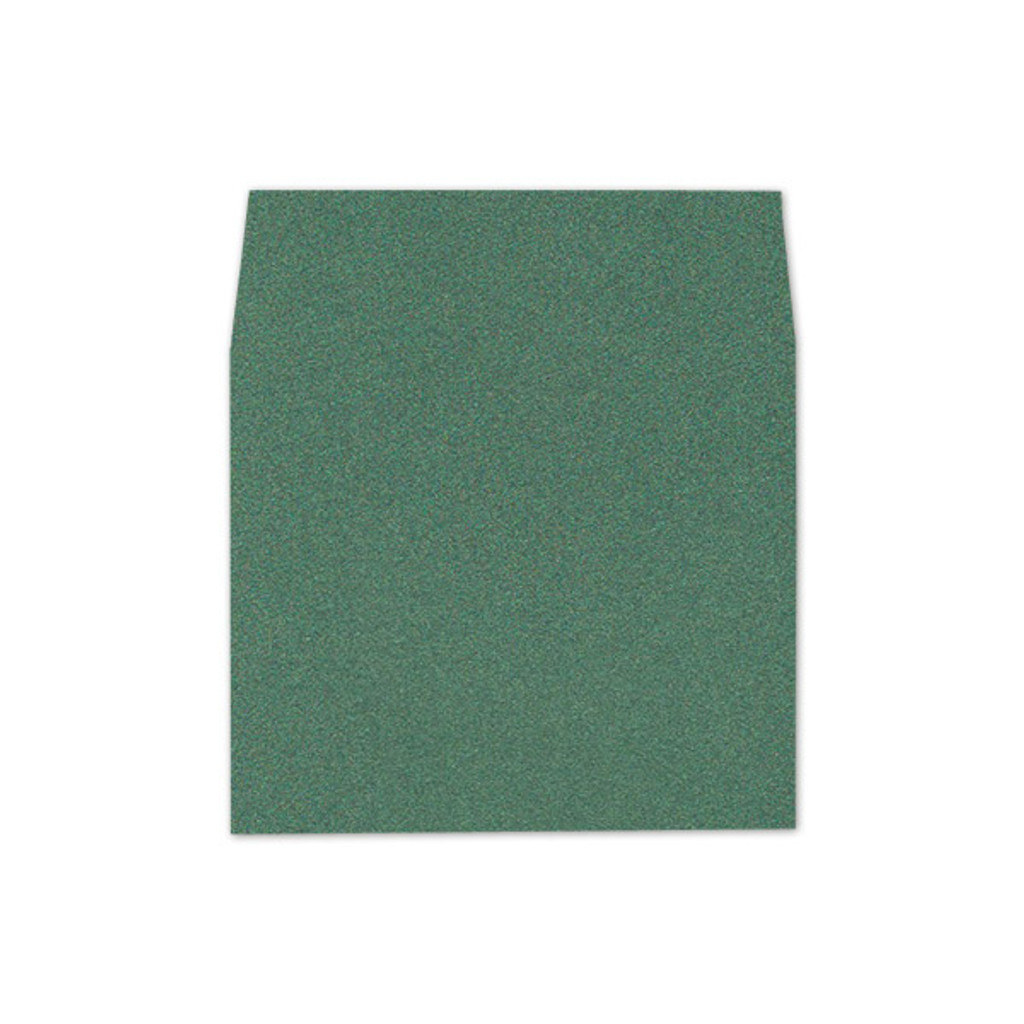 A7 Square Flap Envelope Liners Glitter Green
