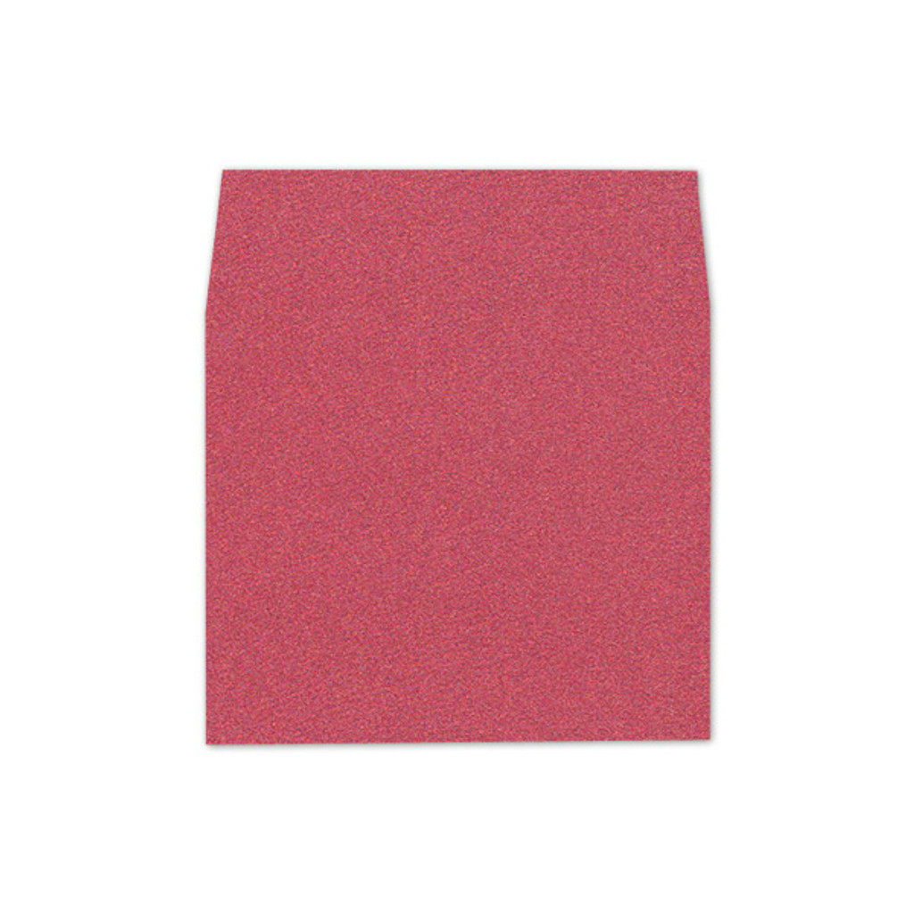 A7 Square Flap Envelope Liners Glitter Red