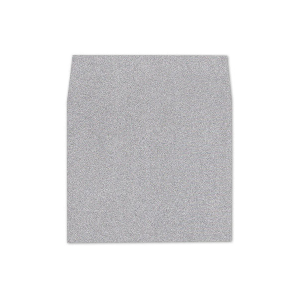 A7 Square Flap Envelope Liners Glitter Silver