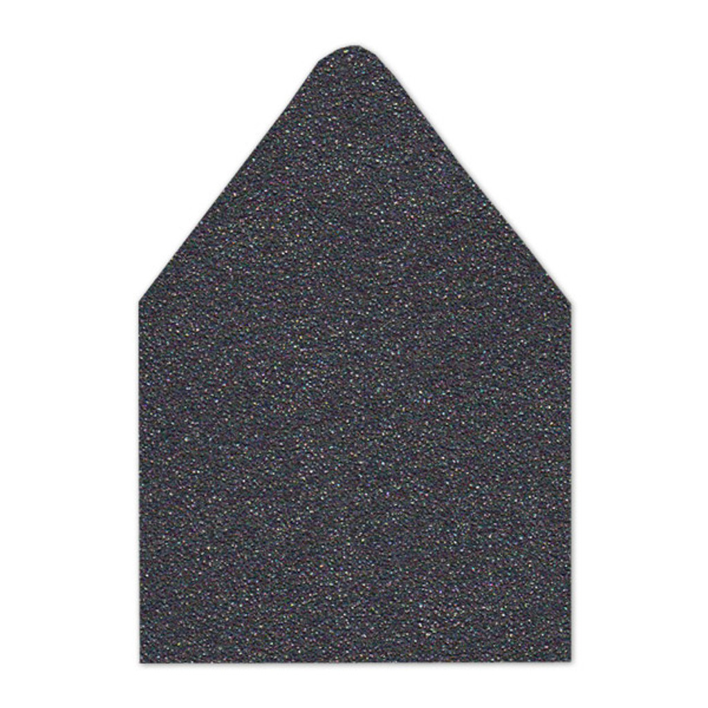 A7 Euro Flap Envelope Liners Glitter Black Diamond