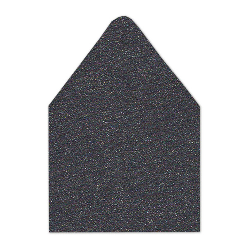 A9 Euro Flap Envelope Liners Glitter Black Diamond