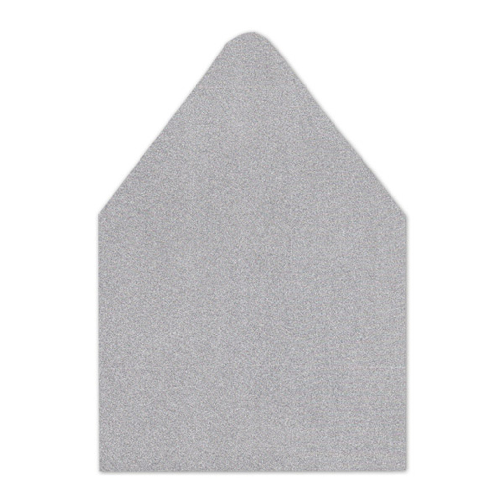 A9 Euro Flap Envelope Liners Glitter Silver