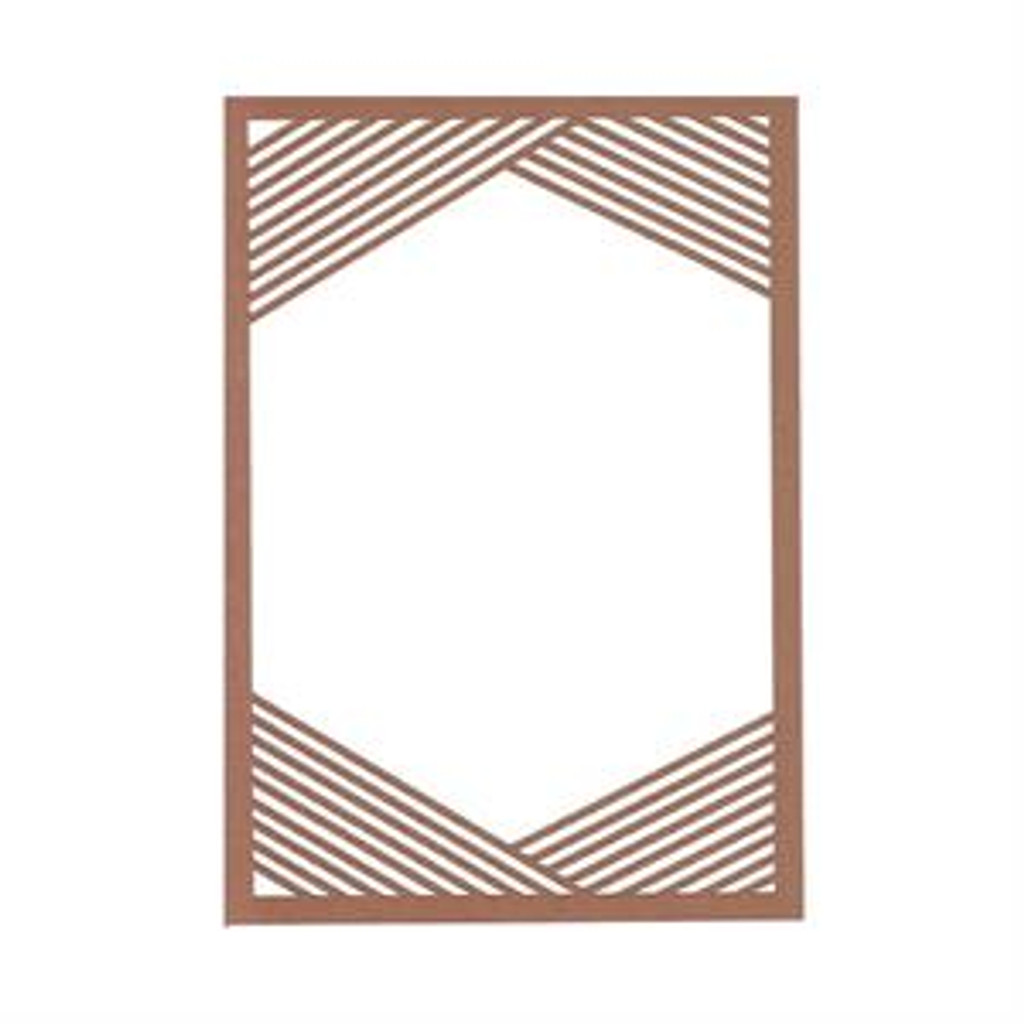 Geometric Lines Laser Invitation Frame