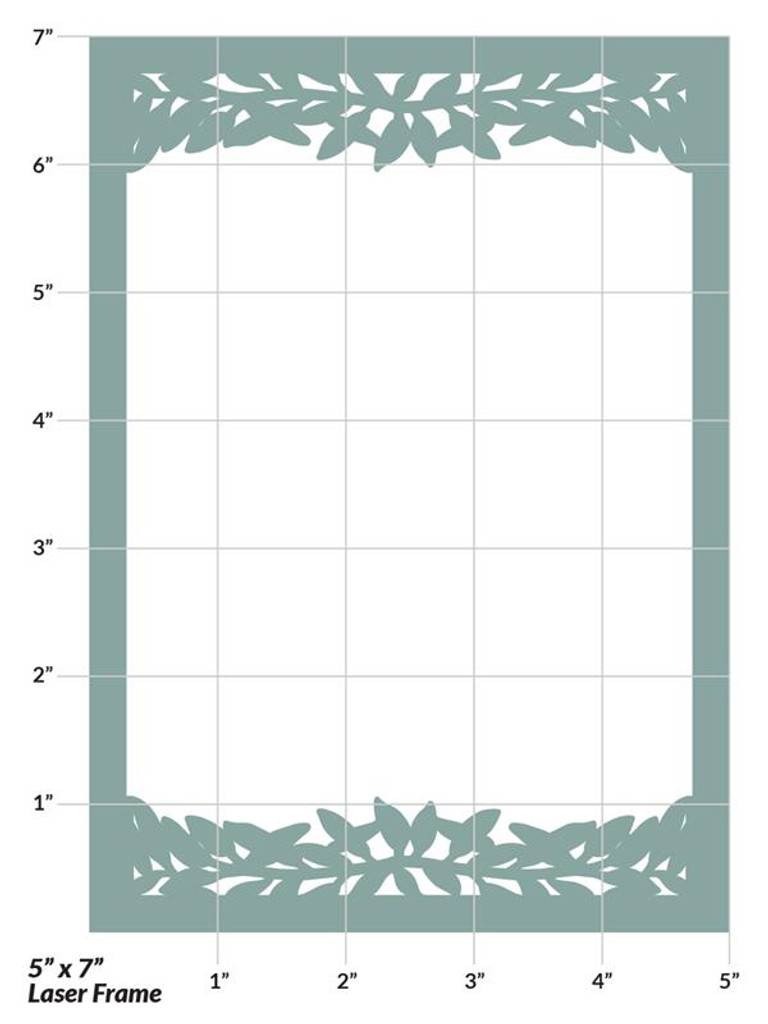 Laurel Leaves Laser Invitation Frame