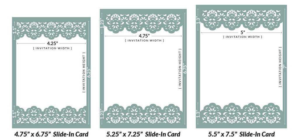 Baroque Top and Bottom Invitation Slide-in Card