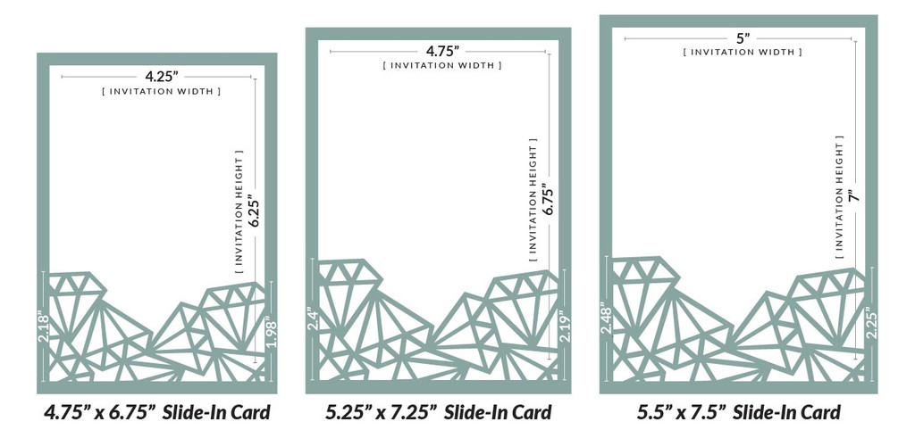 Diamonds Invitation Slide-in Card