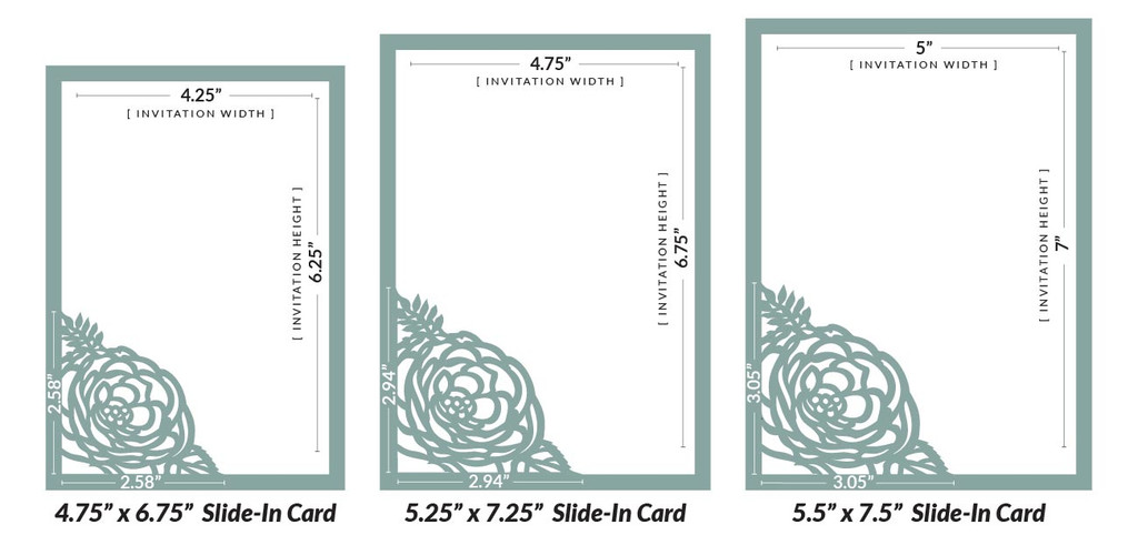 Flower Corsage Invitation Slide-in Card