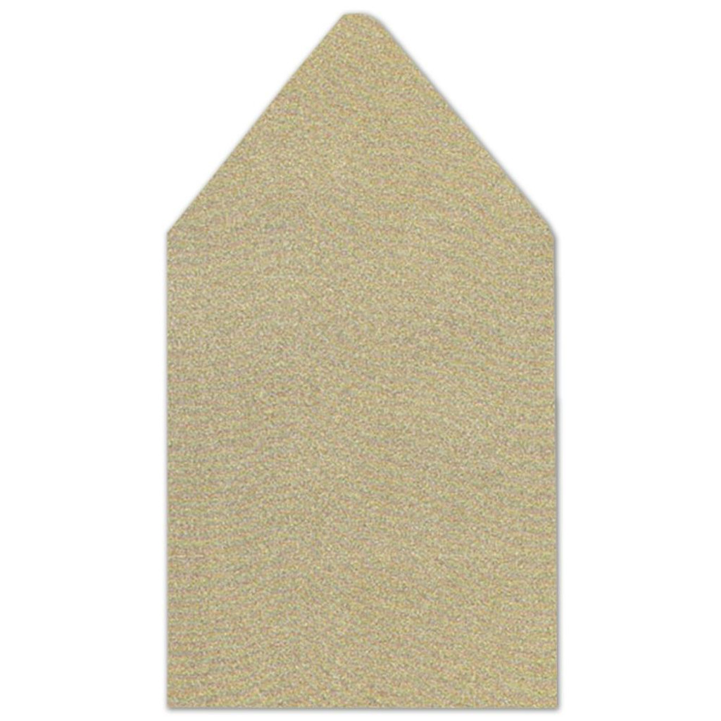6.75 SQ Euro Flap Envelope Liners Glitter Gold