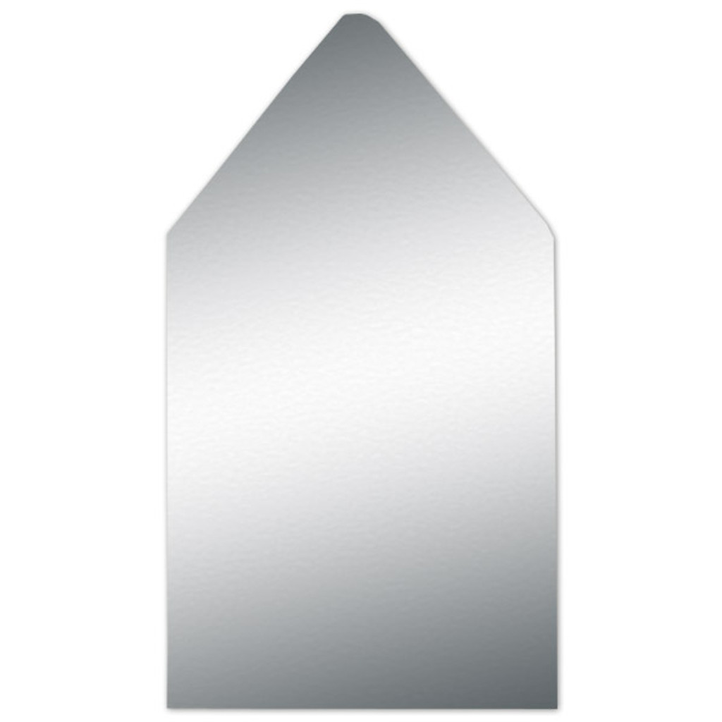 6.75 SQ Euro Flap Envelope Liners Mirror Silver
