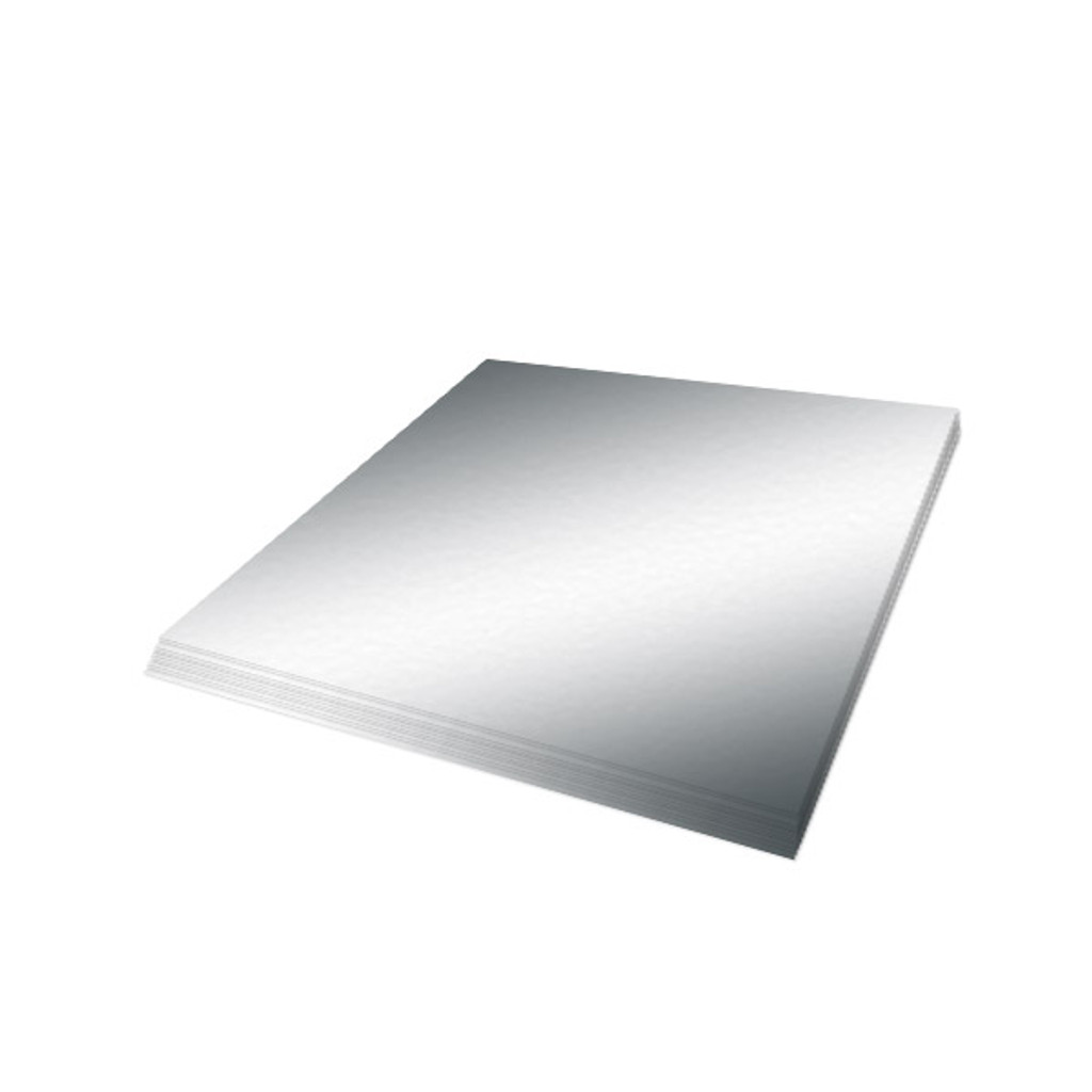 Half Sheet Text Weight Mirror Silver