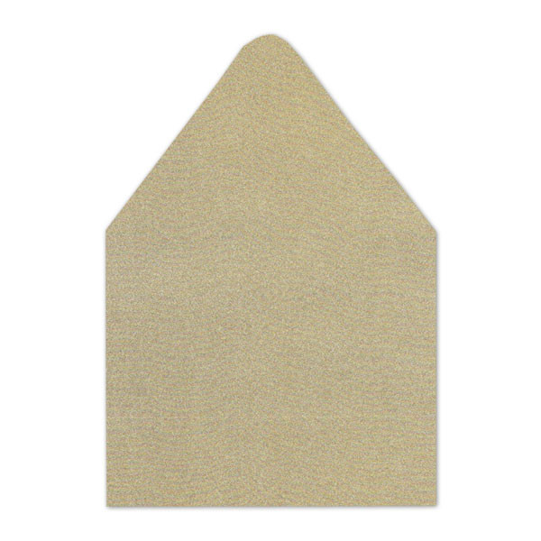 Full Flap Inner A7 Euro Flap Envelope Liners Glitter Gold