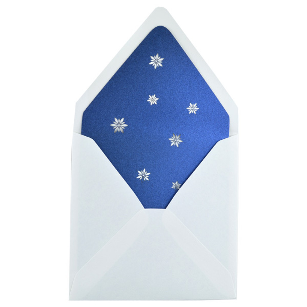 Snowflakes 6 1/2 Square Laser Envelope Liners