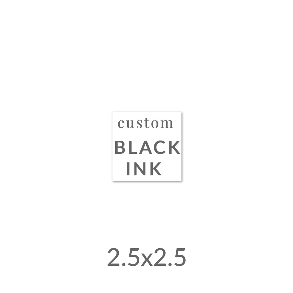 2.5x2.5 Printed Card -  Black Ink Upload Your Own Design