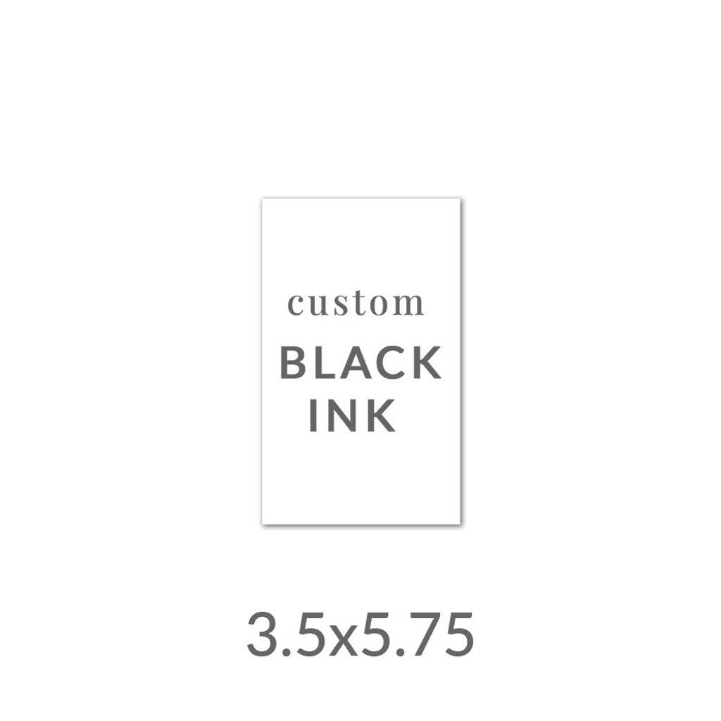 3.5x5.75 Printed Card -  Black Ink Upload Your Own Design