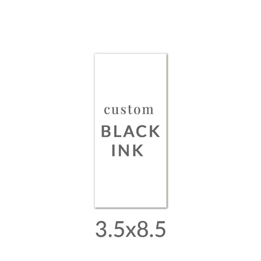 3.5x8.5 Printed Card -  Black Ink Upload Your Own Design