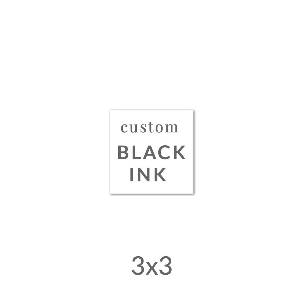 3x3 Printed Card -  Black Ink Upload Your Own Design