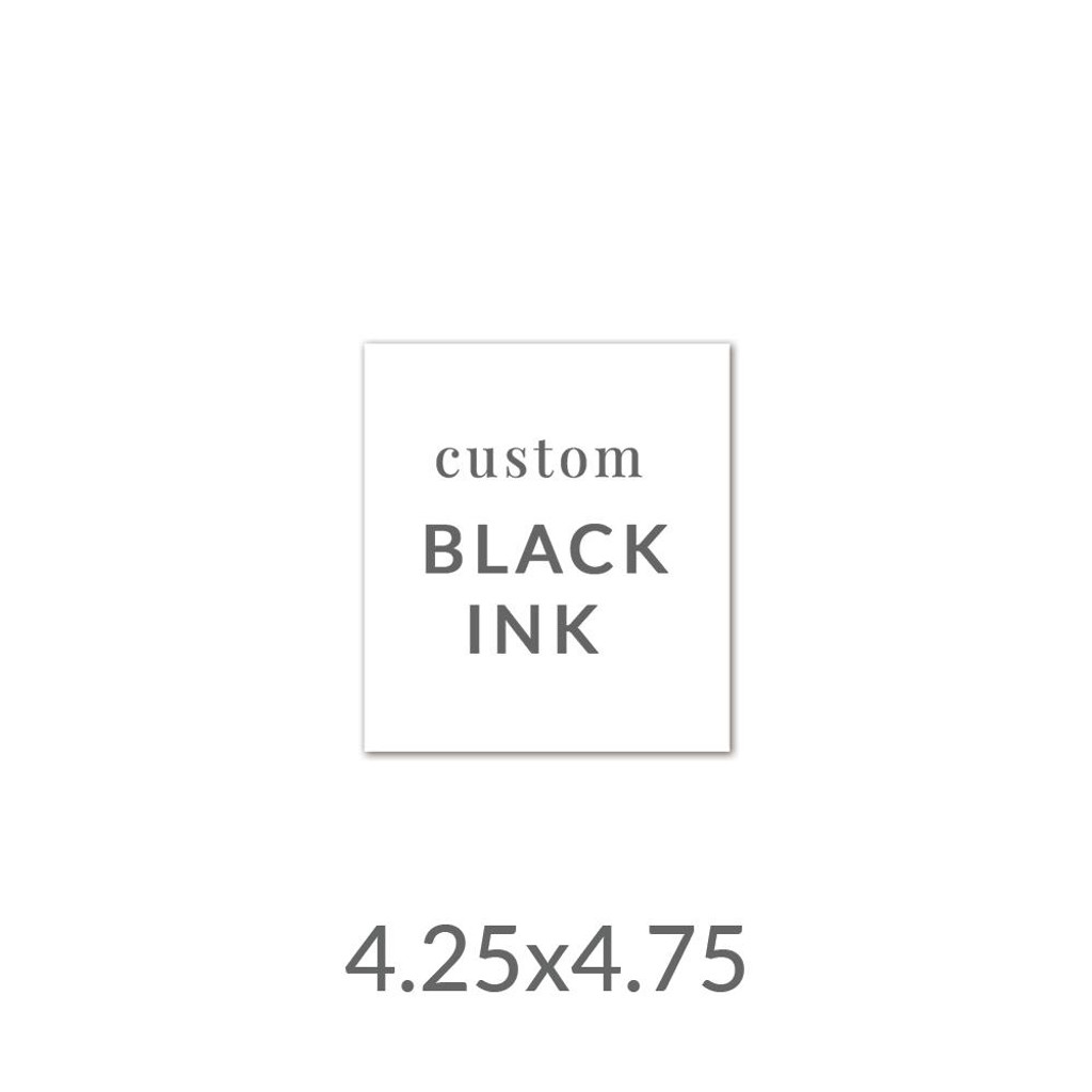 4.25x4.75 Printed Card -  Black Ink Upload Your Own Design