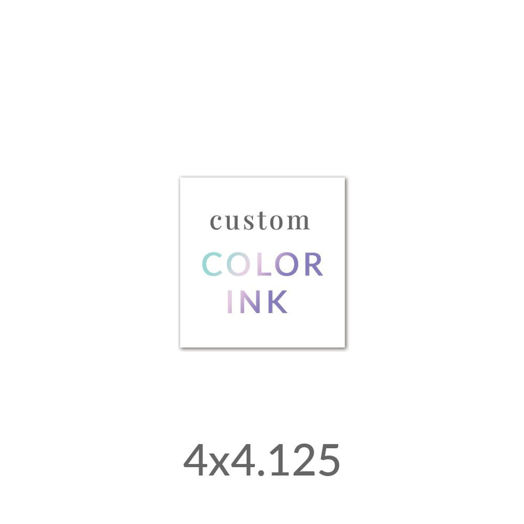 4x4.125 Printed Card -  Color Ink Upload Your Own Design