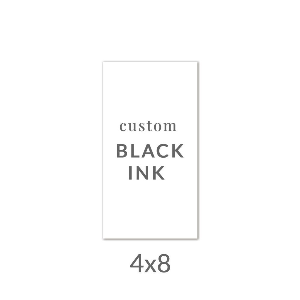 4x8 Printed Card -  Black Ink Upload Your Own Design