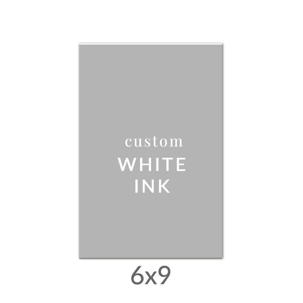 6x9 Printed Card -  White Ink Upload Your Own Design