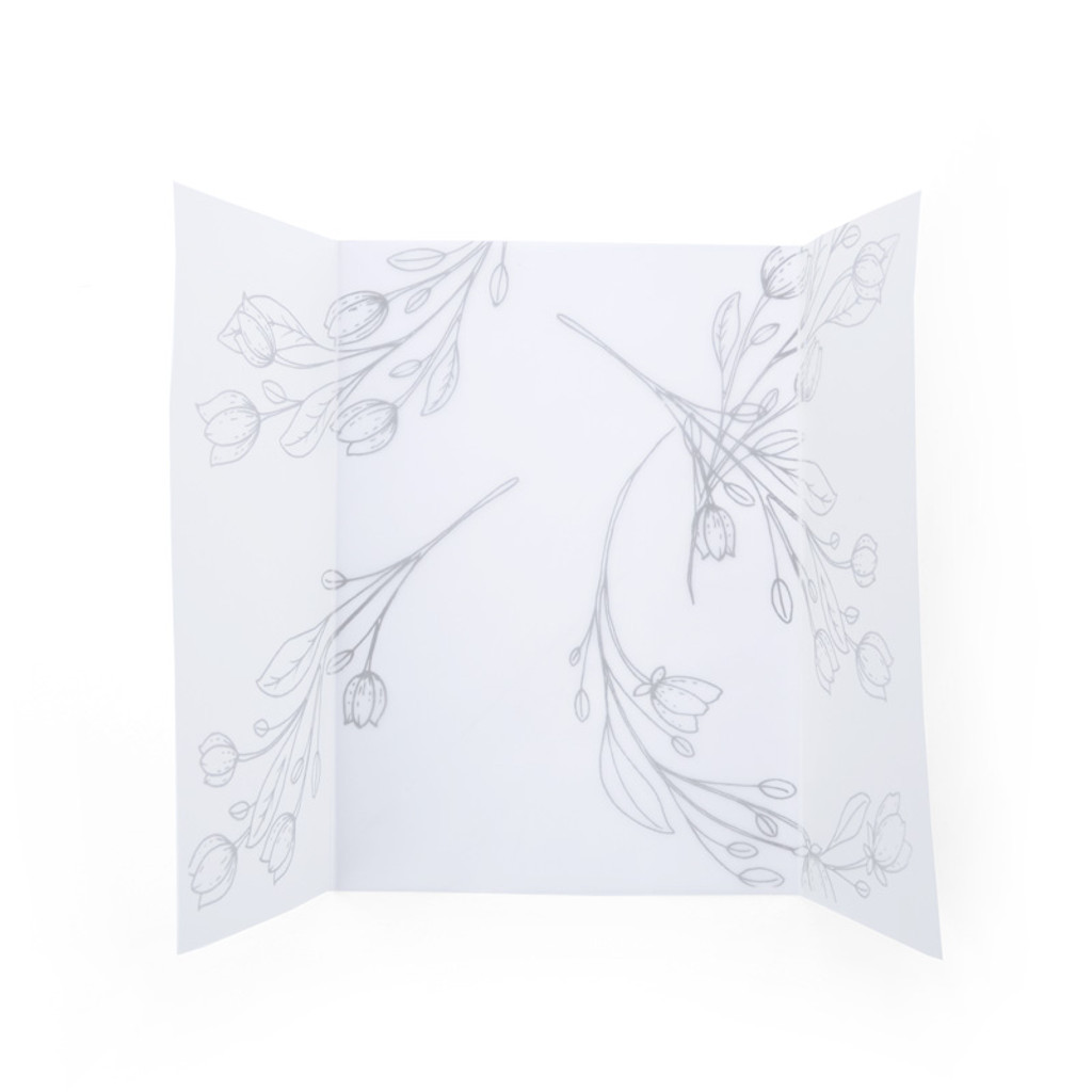 7x11 - Vellum Wrap Printed Card (Overlap) -  White Ink Upload Your Own Design