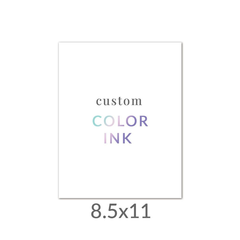 8.5x11 Printed Card -  Color Ink Upload Your Own Design