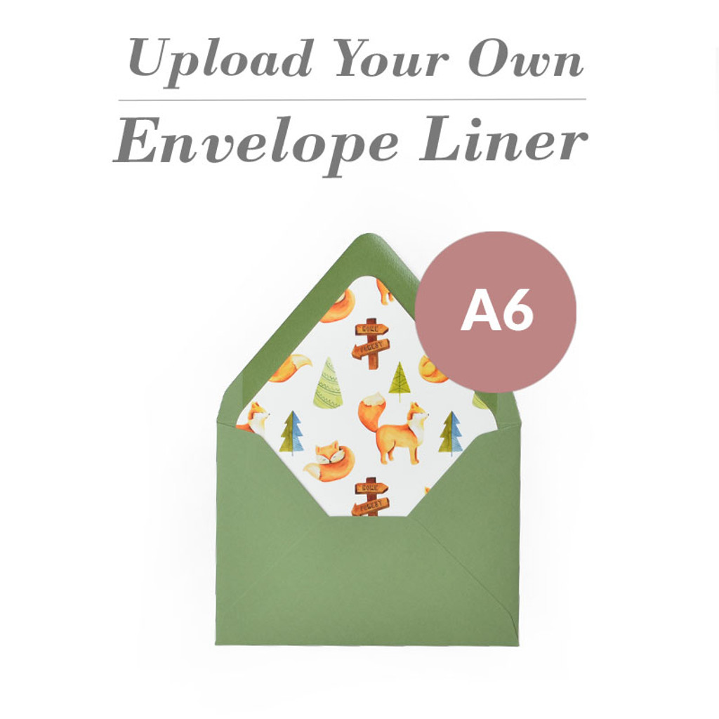 Upload Your Own Design A6 Euro Flap Envelope Liner