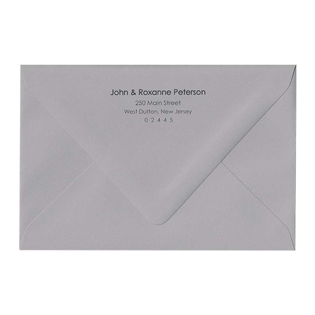 Return Address
  Black Ink Printed A8 Euro Flap Envelopes