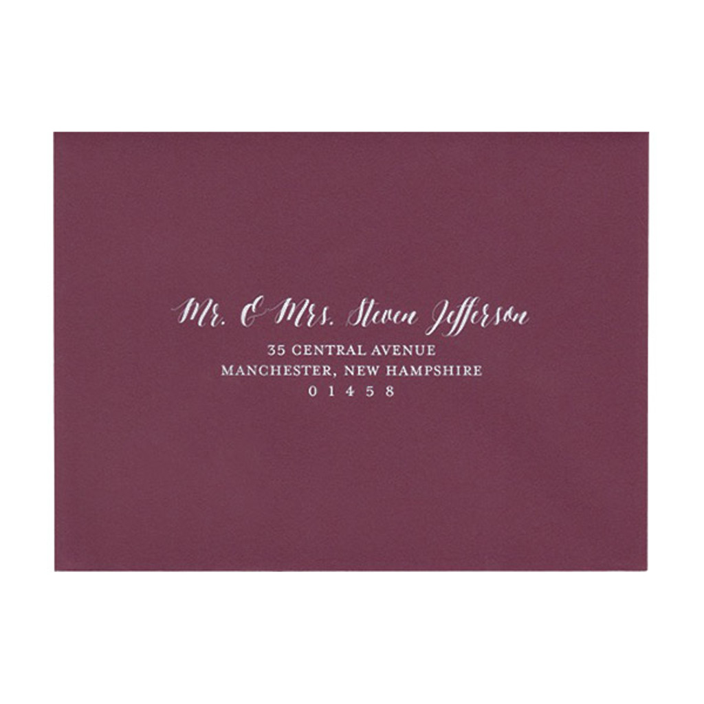 Full Guest Address  White Ink Printed A+ Euro Flap Envelopes