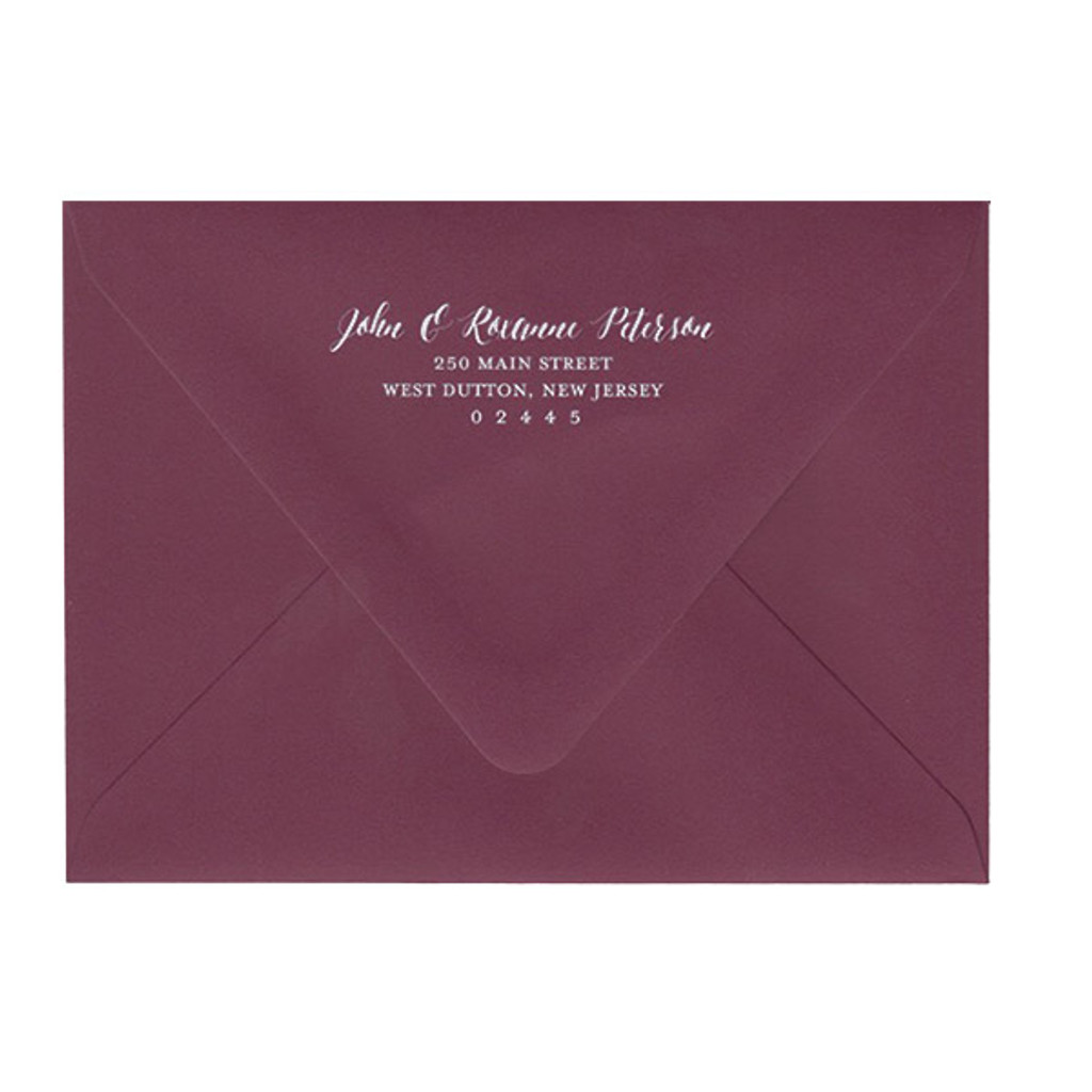 Return Address
  White Ink Printed A+ Euro Flap Envelopes