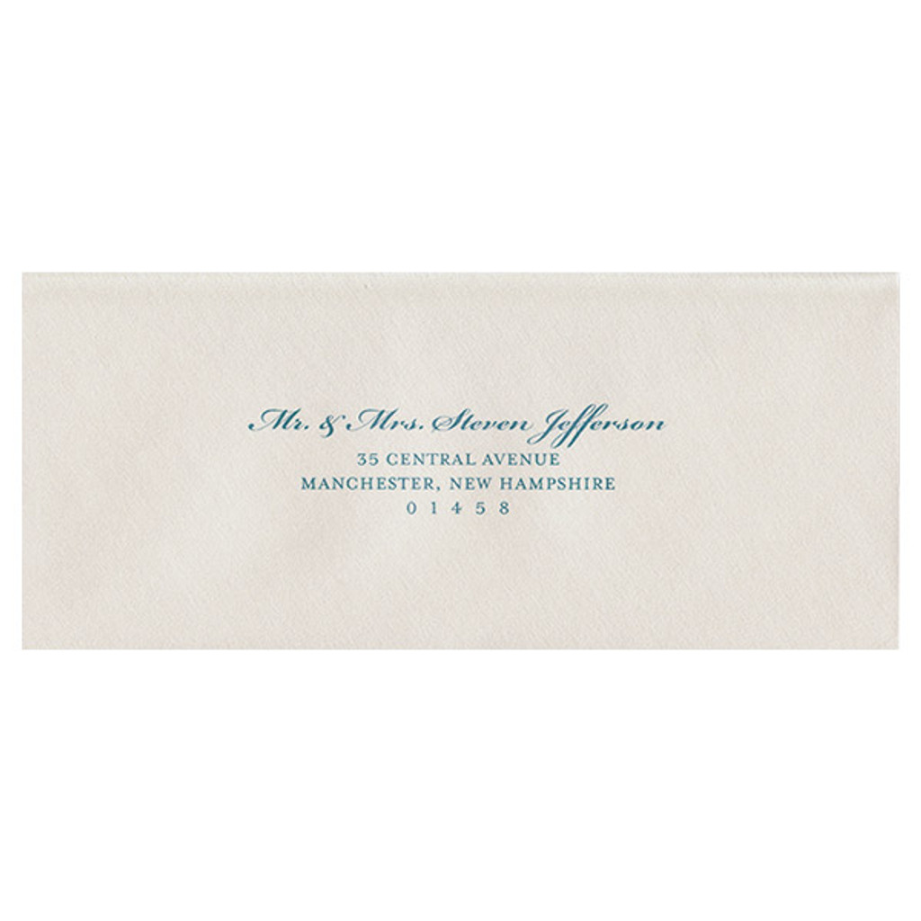 Full Guest Address Color Printed No. 10 Euro Flap Envelopes