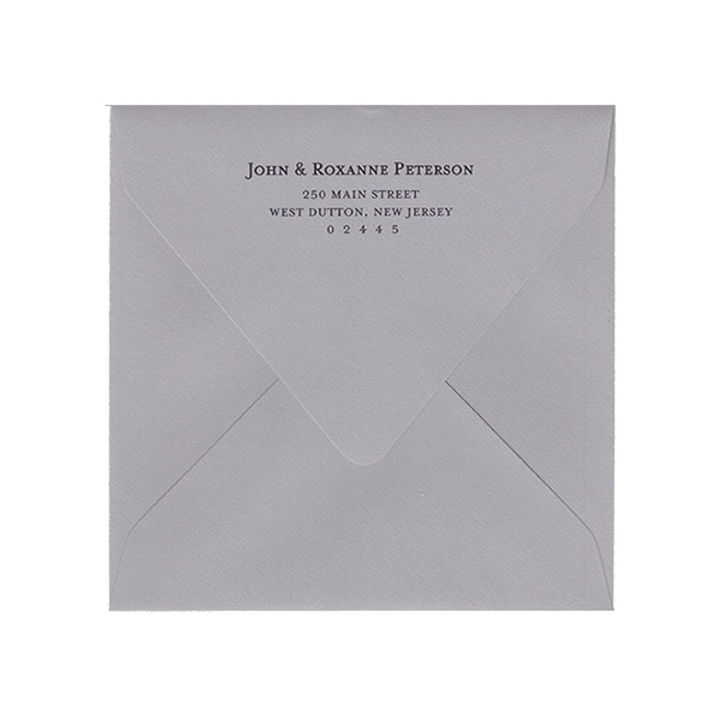 Return Address Black Ink Printed 6 1/2 Euro Flap Envelopes