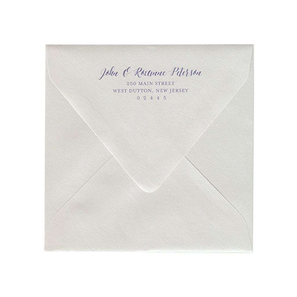 Return Address Color Printed 6 1/2 Square (Euro Flap) Envelopes