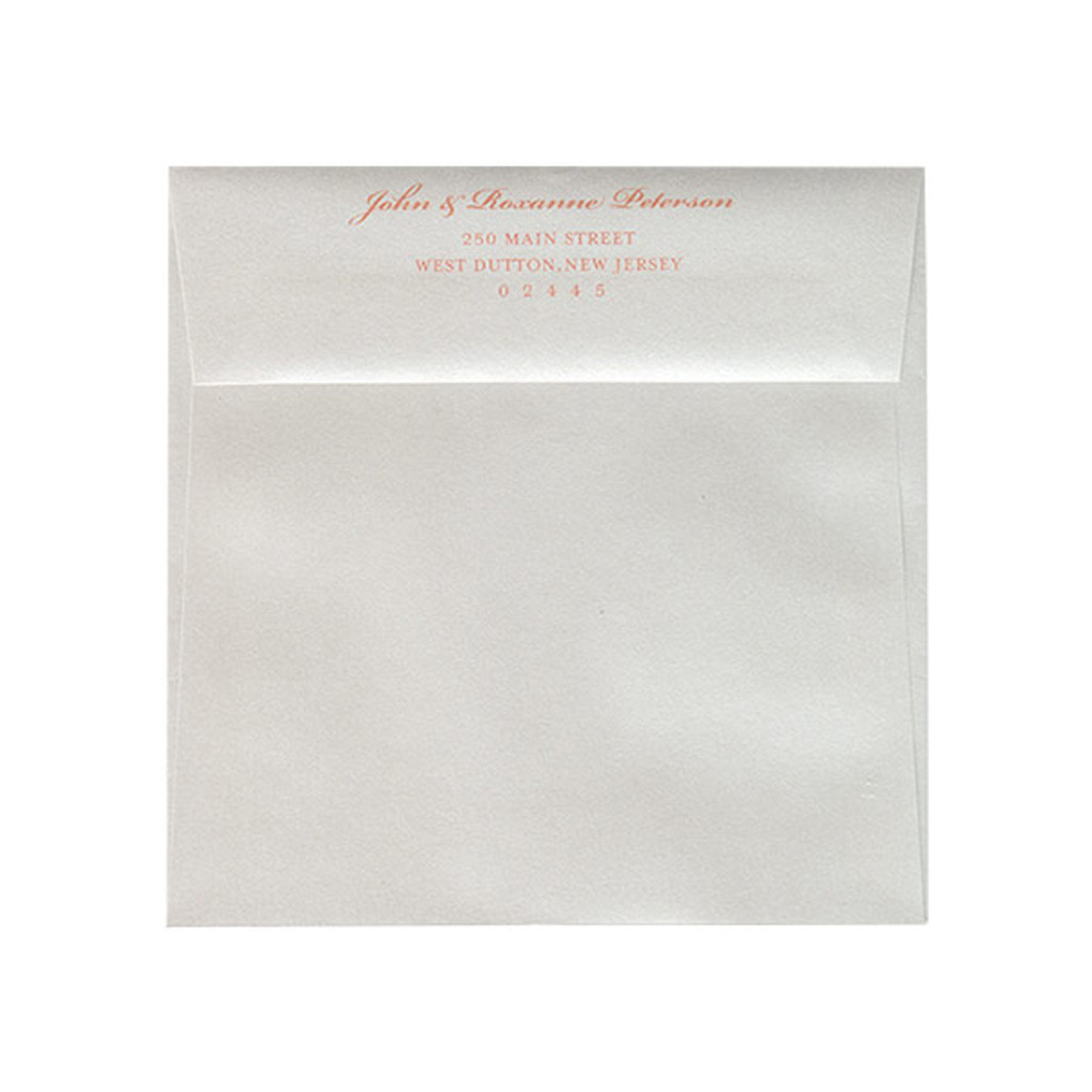 Return Address
  Color Printed 6 1/2 Square (Square Flap) Envelopes