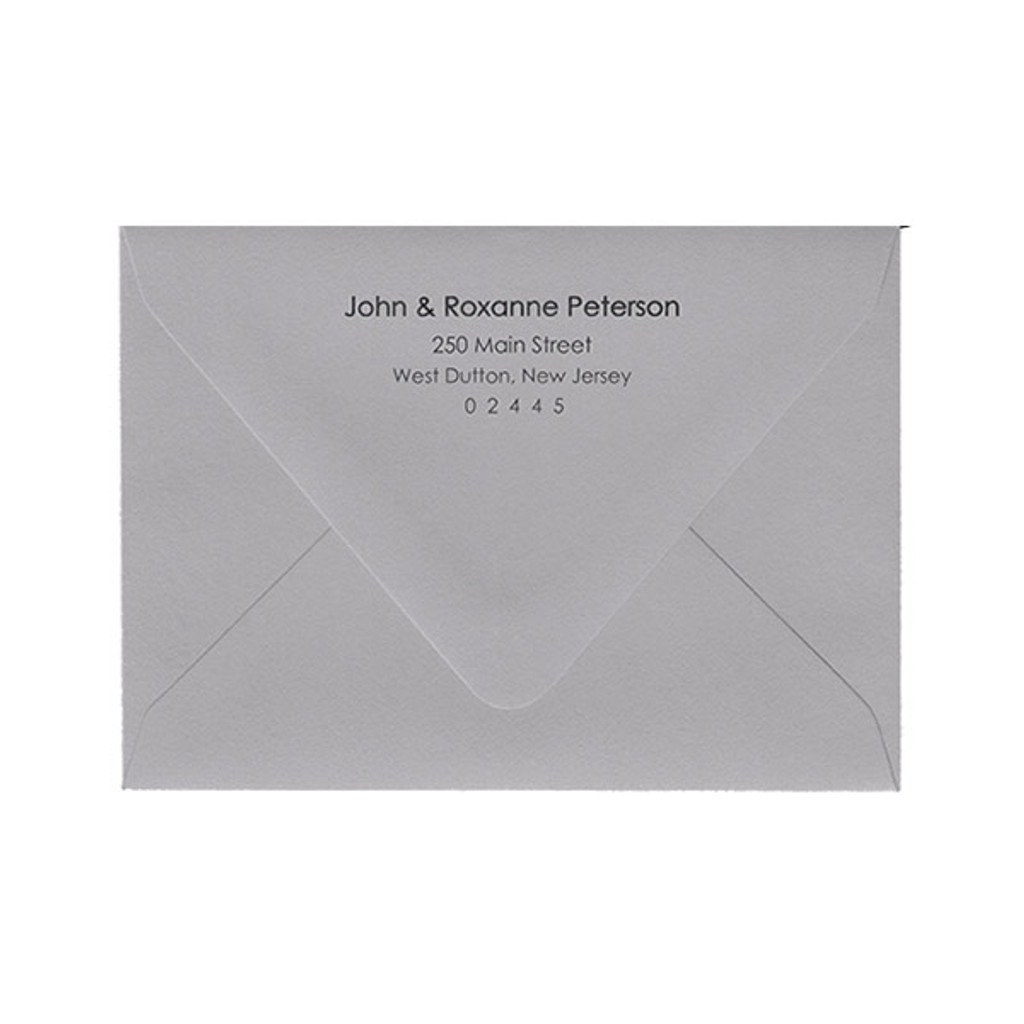 Return Address Black Ink Printed A6 Euro Flap Envelopes