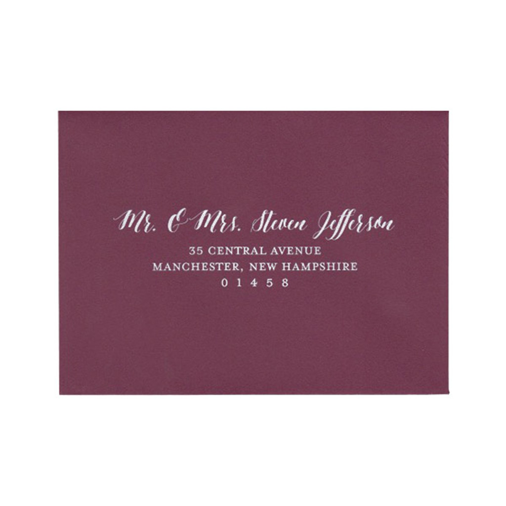 RSVP Address White Ink Printed A6 Euro Flap Envelopes