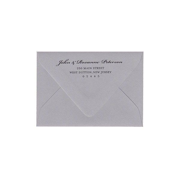 Return Address
  Black Ink Printed RSVP Euro Flap Envelopes