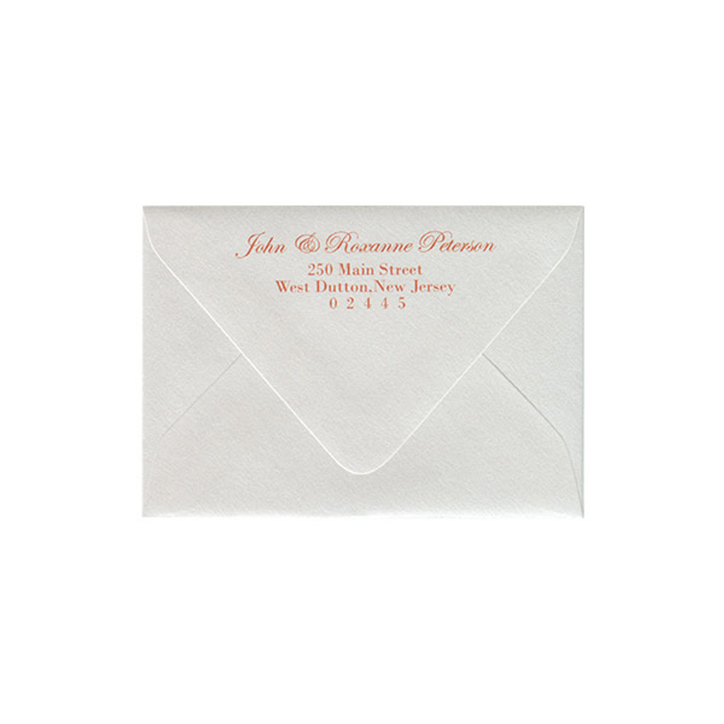 Return Address Color Printed RSVP Euro Flap Envelopes