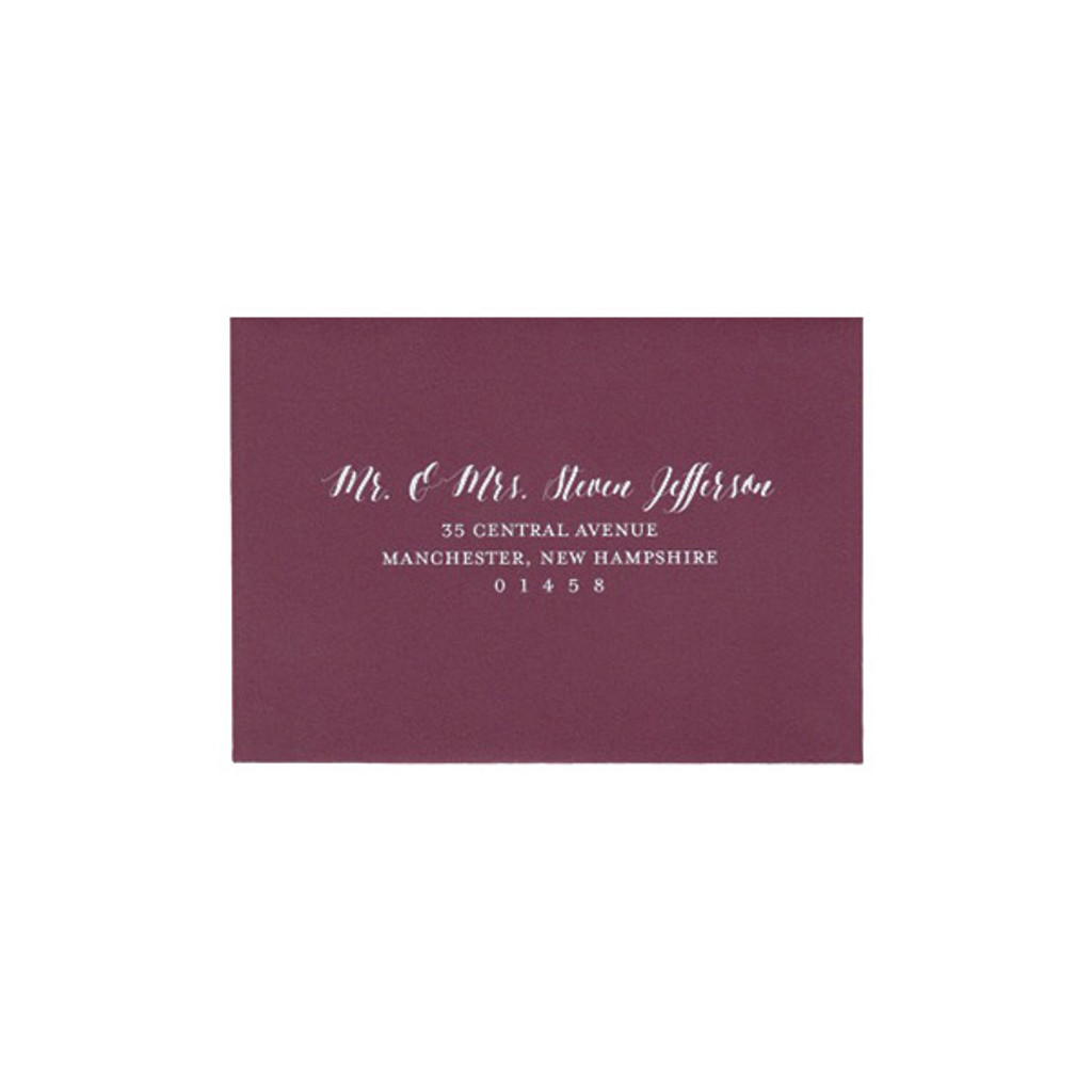 RSVP Address White Ink Printed RSVP Euro Flap Envelopes