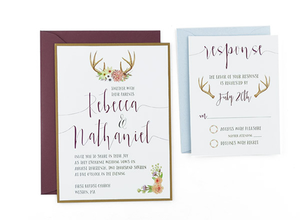 Woodland Watercolor - Free Wedding Invitation Template