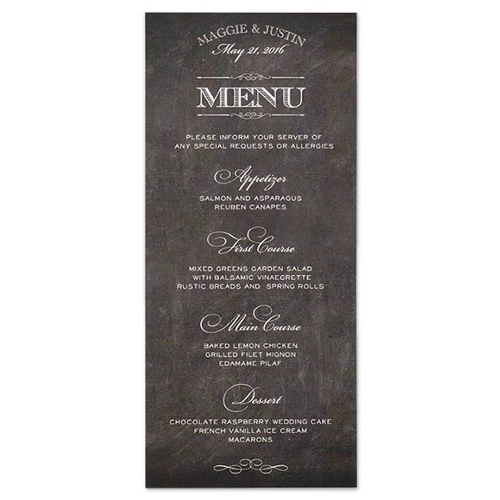 Elegant Chalkboard - Menu