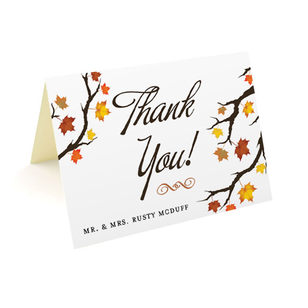 Fall Leaves - Thank You Cards