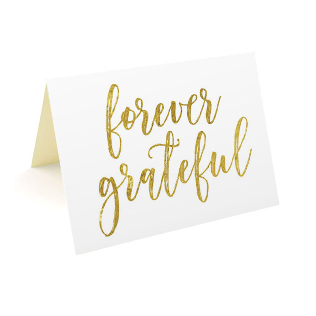 Folded Thank You Cards  3.5x5 (25 Pack) - Forever Grateful